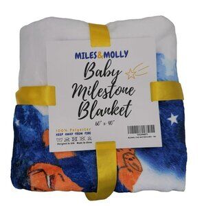 NIP Miles & Molly Baby Milestone Blanket 60X40